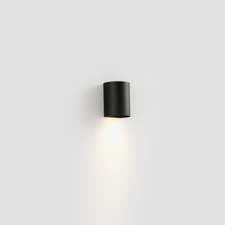 FARO 40523 - Sienas lampa SOLE 1xGU10/8W/230V melna apaļa