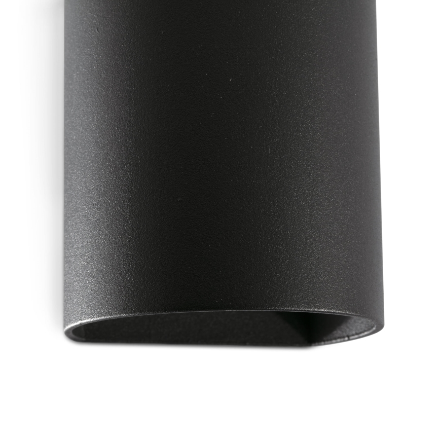 FARO 40523 - Sienas lampa SOLE 1xGU10/8W/230V melna apaļa