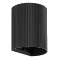 FARO 40527 - Sienas lampa SOLE 1xGU10/8W/230V melna gliemežvāka apaļa