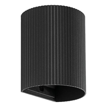 FARO 40527 - Sienas lampa SOLE 1xGU10/8W/230V melna gliemežvāka apaļa