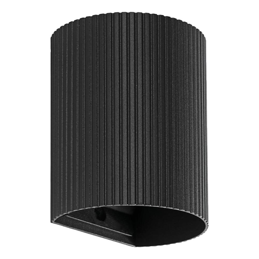 FARO 40527 - Sienas lampa SOLE 1xGU10/8W/230V melna gliemežvāka apaļa