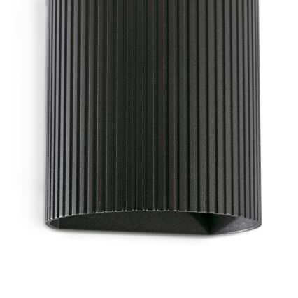 FARO 40527 - Sienas lampa SOLE 1xGU10/8W/230V melna gliemežvāka apaļa