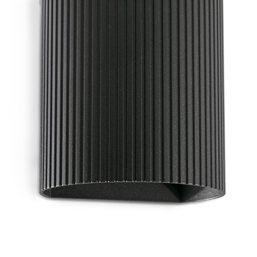 FARO 40527 - Sienas lampa SOLE 1xGU10/8W/230V melna gliemežvāka apaļa