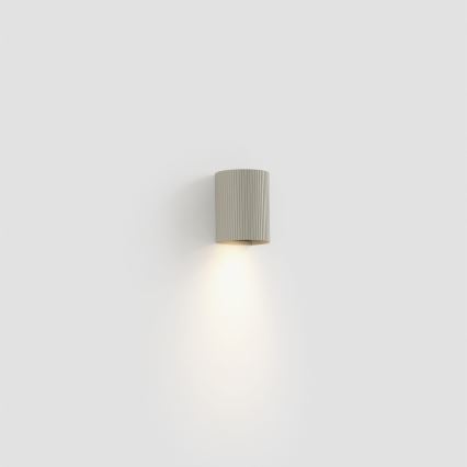 FARO 40528 - Sienas lampa SOLE 1xGU10/8W/230V pelēka gliemežvāka apaļa