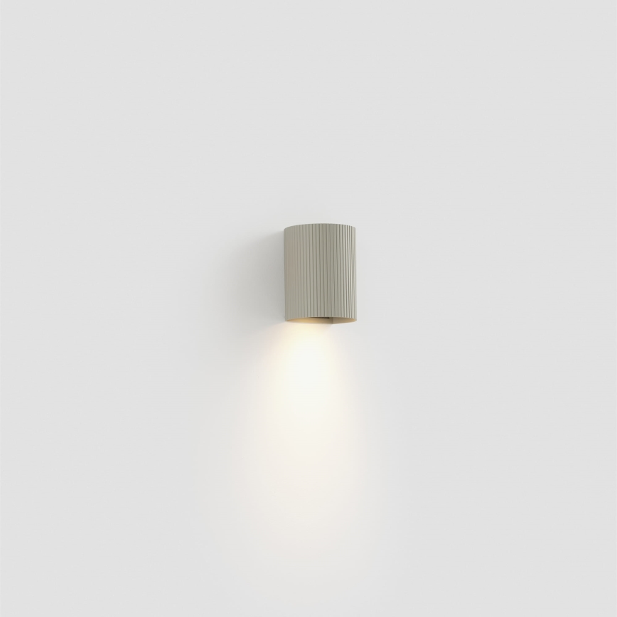 FARO 40528 - Sienas lampa SOLE 1xGU10/8W/230V pelēka gliemežvāka apaļa