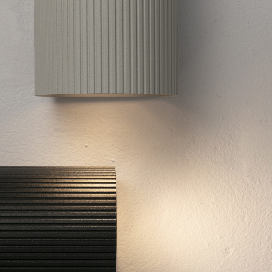 FARO 40528 - Sienas lampa SOLE 1xGU10/8W/230V pelēka gliemežvāka apaļa
