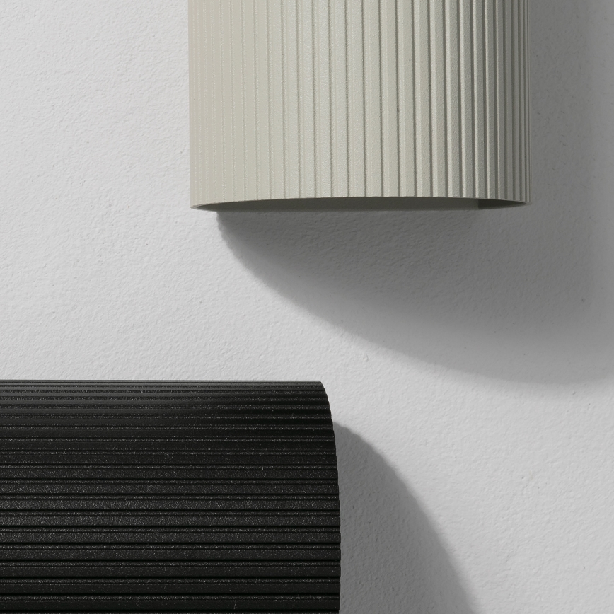 FARO 40528 - Sienas lampa SOLE 1xGU10/8W/230V pelēka gliemežvāka apaļa