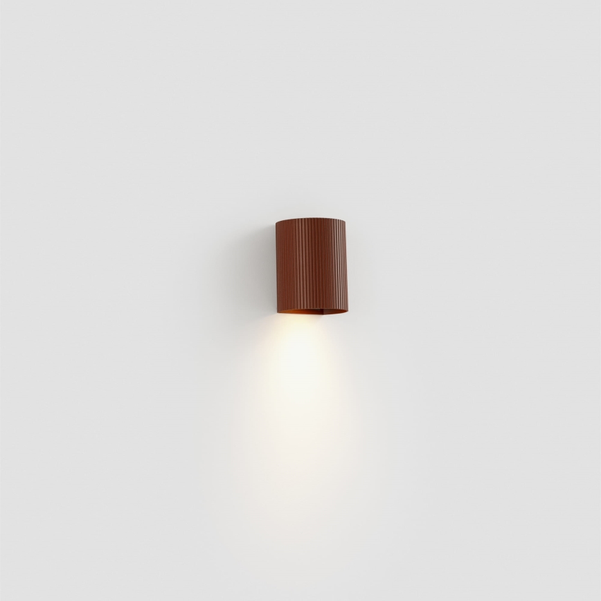 FARO 40529 - Sienas lampa SOLE 1xGU10/8W/230V ķieģelis gliemežvāka apaļa