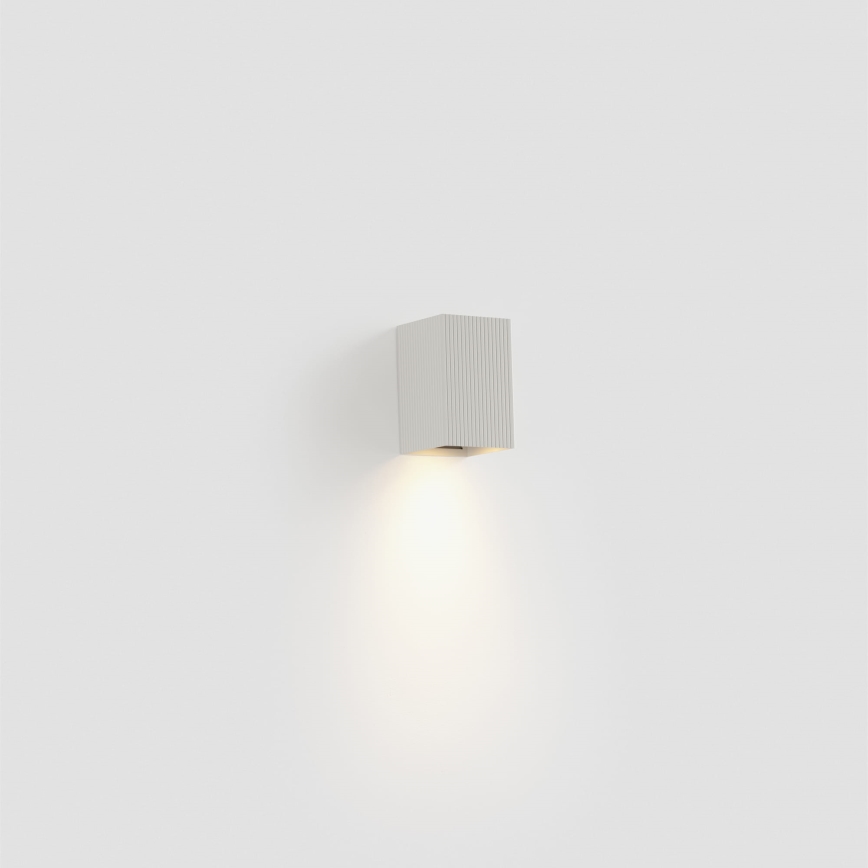 FARO 40534 - Sienas lampa SOLE 1xGU10/8W/230V balta gliemežvāka leņķa