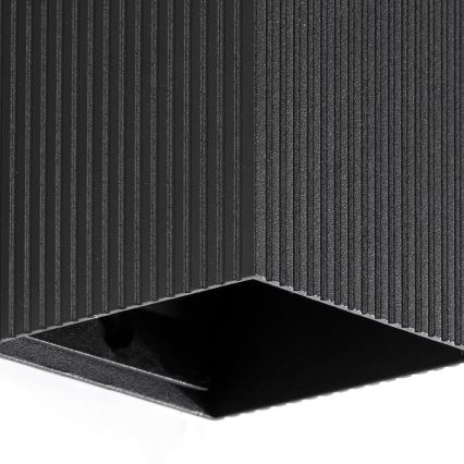 FARO 40535 - Sienas lampa SOLE 1xGU10/8W/230V melna gliemežvāka leņķa