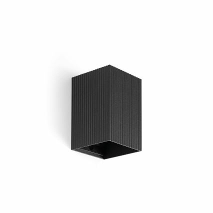 FARO 40535 - Sienas lampa SOLE 1xGU10/8W/230V melna gliemežvāka leņķa