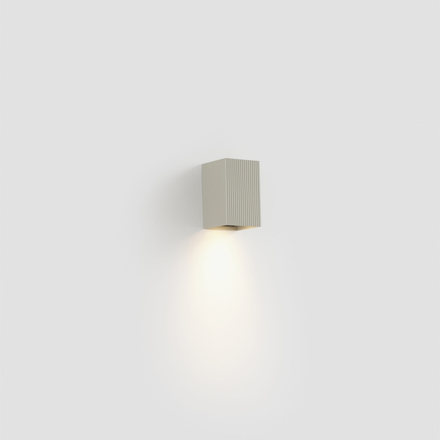 FARO 40536 - Sienas lampa SOLE 1xGU10/8W/230V pelēka gliemežvāka leņķa