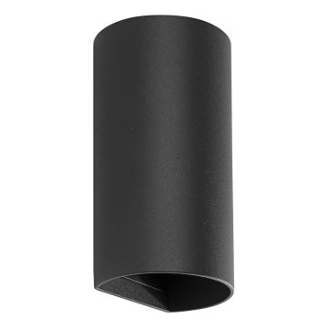 FARO 40539 - Sienas lampa SOLE 2xGU10/8W/230V melna apaļa