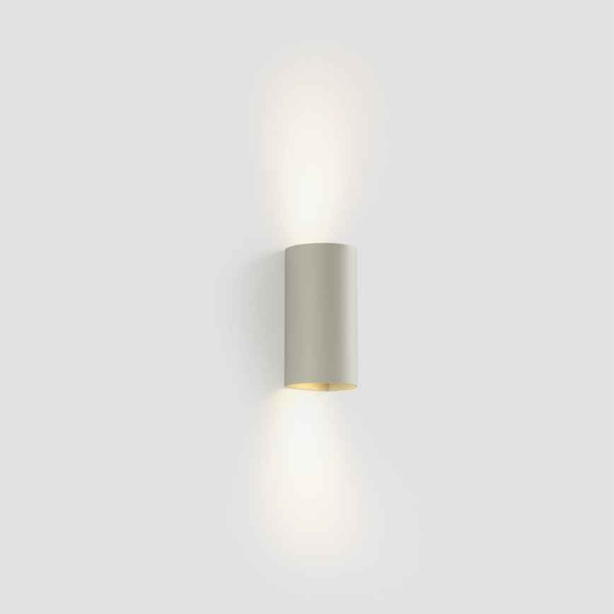 FARO 40540 - Sienas lampa SOLE 2xGU10/8W/230V pelēka apaļa
