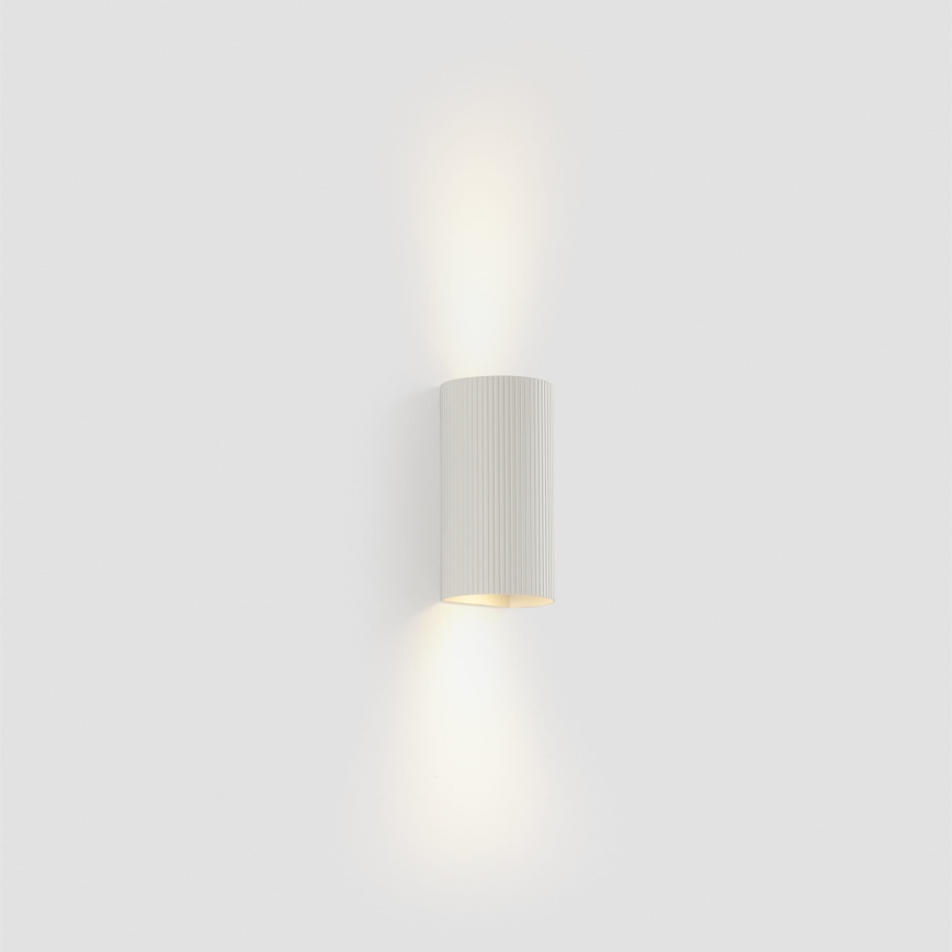 FARO 40542 - Sienas lampa SOLE 2xGU10/8W/230V balta gliemežvāka apaļa