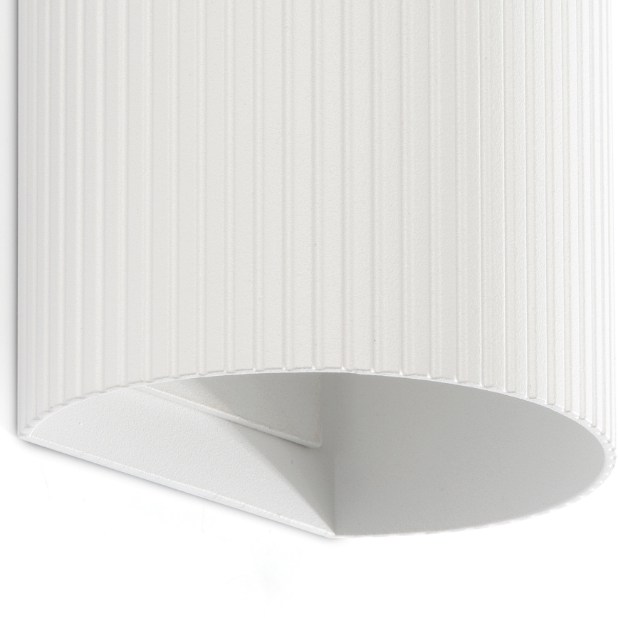 FARO 40542 - Sienas lampa SOLE 2xGU10/8W/230V balta gliemežvāka apaļa