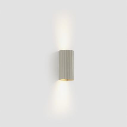 FARO 40544 - Sienas lampa SOLE 2xGU10/8W/230V pelēka gliemežvāka apaļa