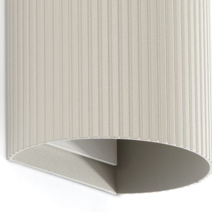 FARO 40544 - Sienas lampa SOLE 2xGU10/8W/230V pelēka gliemežvāka apaļa