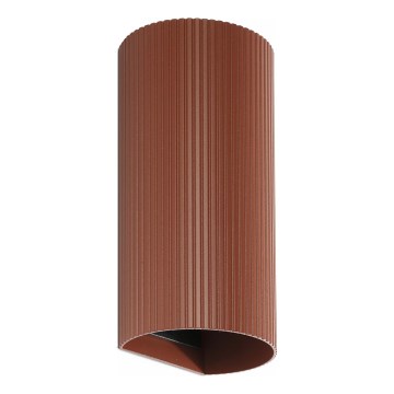 FARO 40545 - Sienas lampa SOLE 2xGU10/8W/230V ķieģelis gliemežvāka apaļa