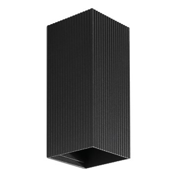 FARO 40566 - Sienas lampa SOLE 2xGU10/8W/230V melna gliemežvāka leņķa