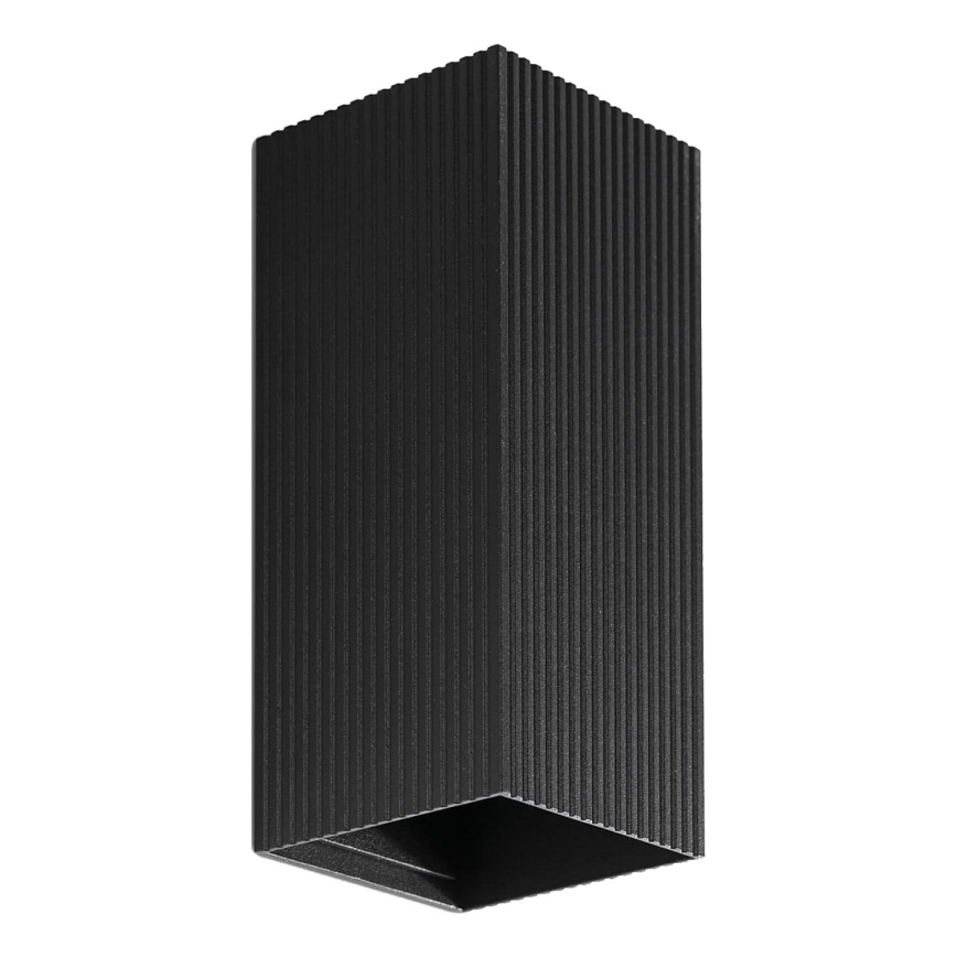 FARO 40566 - Sienas lampa SOLE 2xGU10/8W/230V melna gliemežvāka leņķa