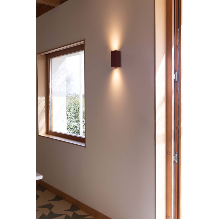 FARO 40568 - Sienas lampa SOLE 2xGU10/8W/230V ķieģelis gliemežvāka leņķa