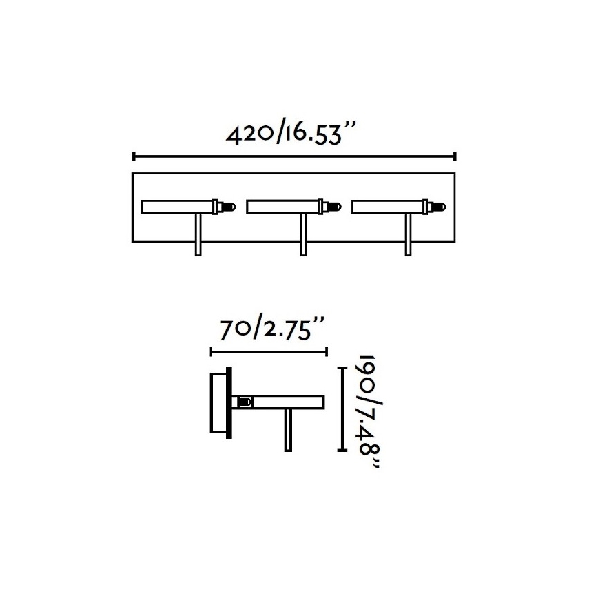 FARO 40805 - LED sienas gaismeklis BOREAL 3xLED/5W/230V