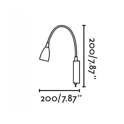 FARO 40994 - Sienas lampa LOKE LED/3W/230V