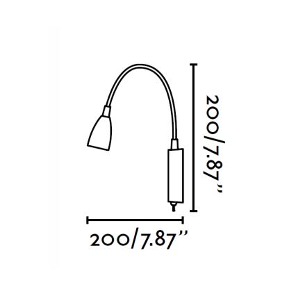 FARO 41019 - LED Sienas lampa LOKE LED/3W/230V