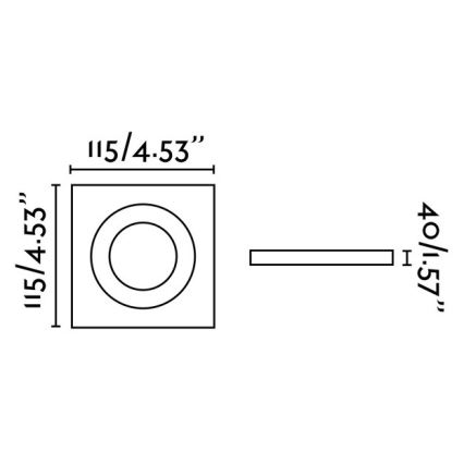 FARO 43402 - Rāmis iegremdējamam gaismeklim ARGÓN balts