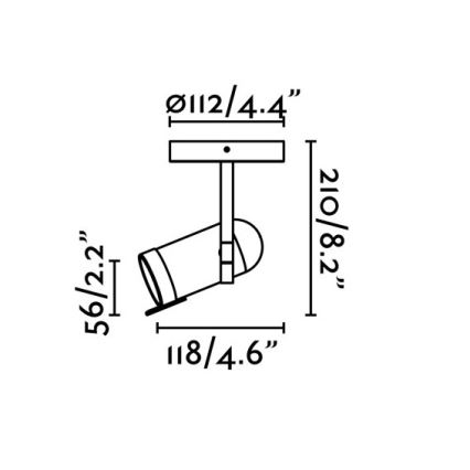 Faro 43530 - Starmetis ORLEANS 1xGU10/8W/230V melna