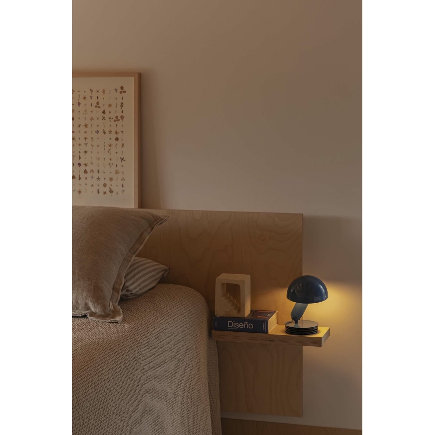 FARO 56102 - Galda lampa ar stiprinājumu 2in1 BELA 1xE27/15W/230V zila