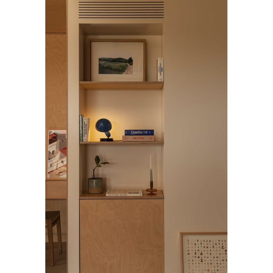FARO 56102 - Galda lampa ar stiprinājumu 2in1 BELA 1xE27/15W/230V zila