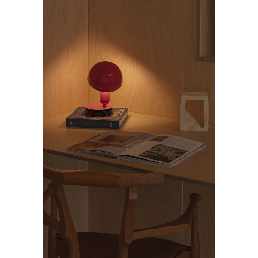 FARO 56103 - Galda lampa ar stiprinājumu 2in1 BELA 1xE27/15W/230V sarkana