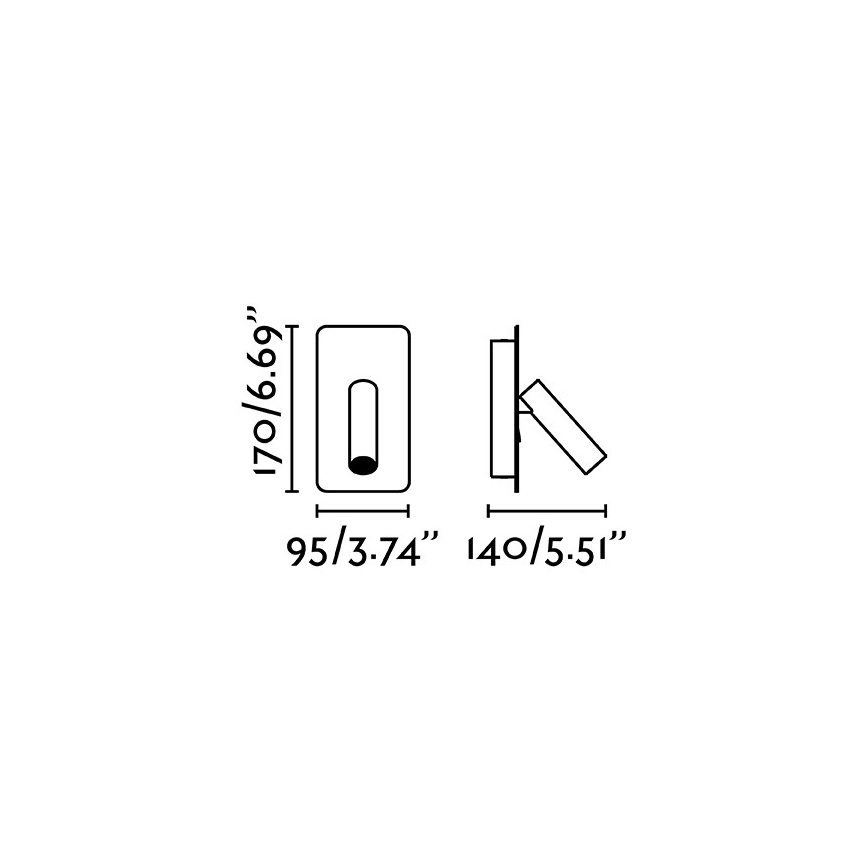 FARO 62120 - LED Sienas starmetis SUAU LED/3W/230V balts
