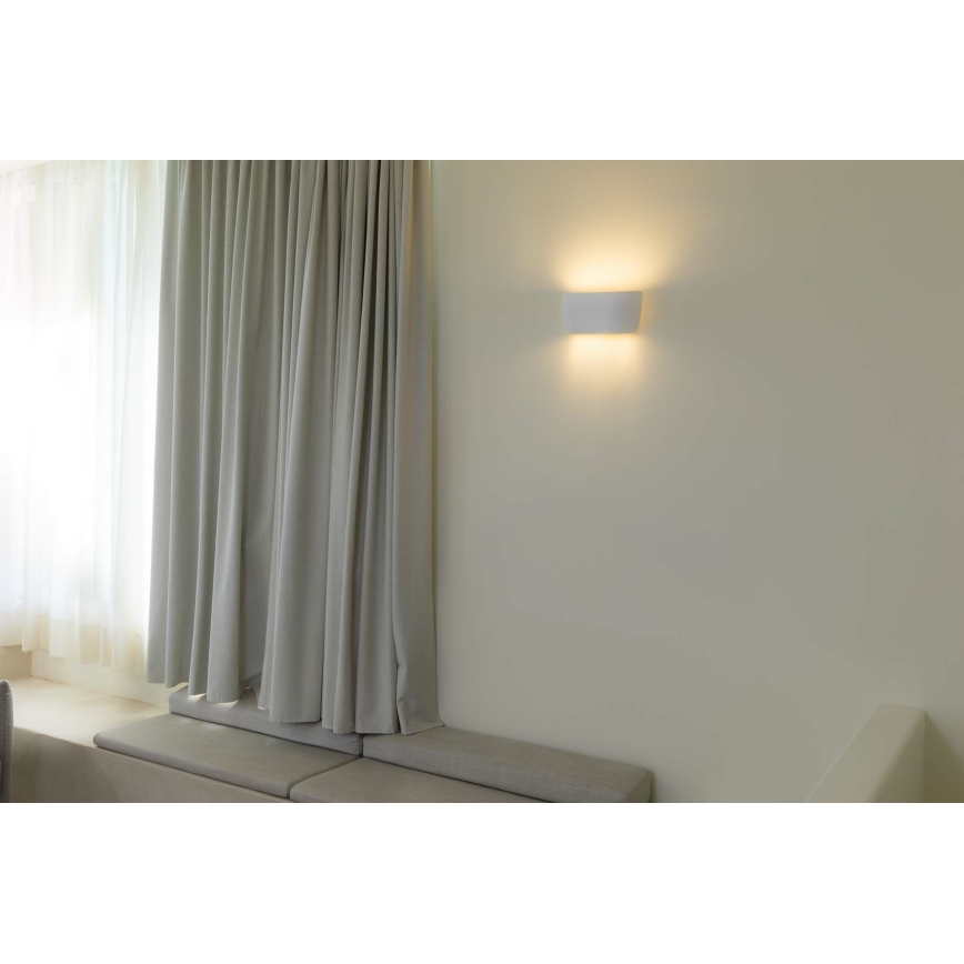 FARO 63430 - Sienas lampa KAPPU 2xE14/7W/230V 16,8x30 cm balta