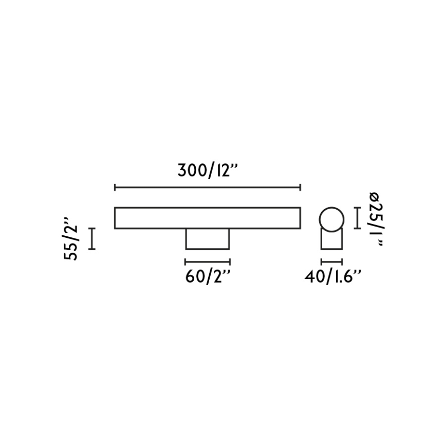 FARO 63547 - LED Vannas istabas spoguļa apgaismojums CALMA LED/5W/230V IP44 melna
