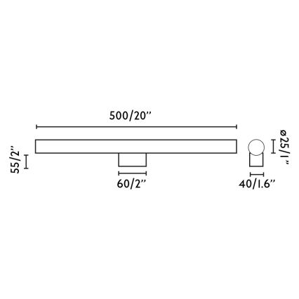 FARO 63556 - LED Vannas istabas spoguļa apgaismojums CALMA LED/7W/230V IP44 zila