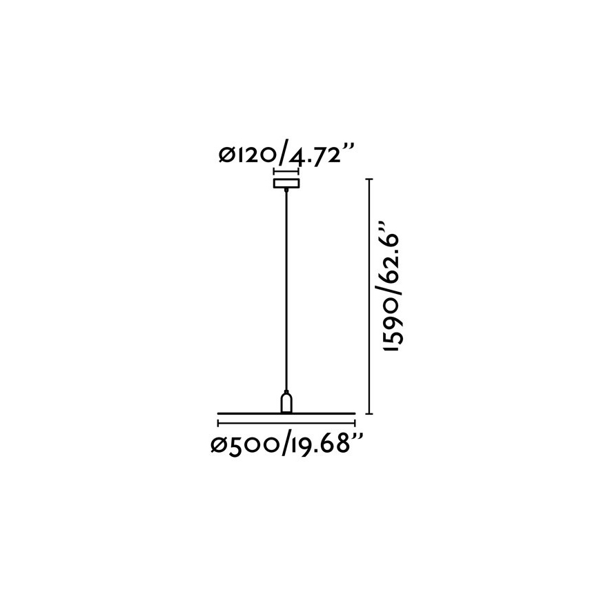 FARO 68145 - Lustra uz auklas PLAT 1xE27/60W/230V