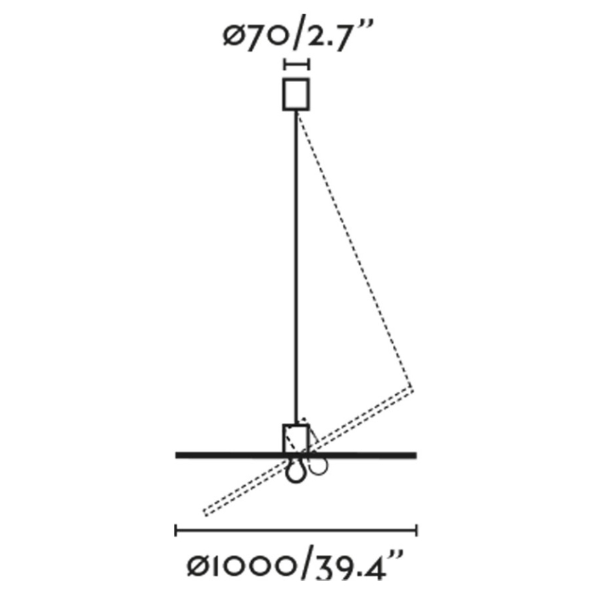 FARO 68590-70 - Lustra ar auklu COSTAS 1xE27/15W/230V d. 100 cm melna/rotanga