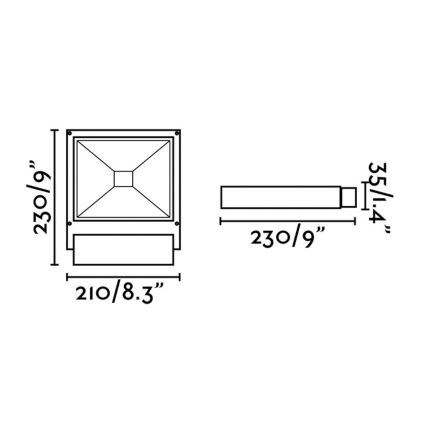 FARO 70261 - LED plūdu gaismeklis KARL LED/12W/230V IP65