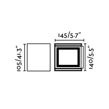 FARO 70270 - LED Āra sienas lampa OLAN 2xLED/3W/230V IP54