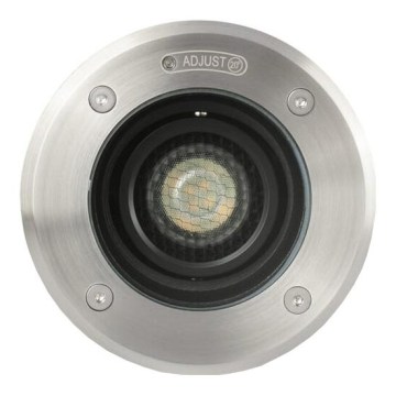 FARO 70310 - Āra iebūvējams brauktuves gaismeklis GEISER 1xGU10/8W/230V IK08 IP67 nerūsējošais tērauds