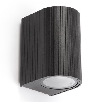 FARO 70322 - Āra sienas gaismeklis ESTELA 1xGU10/5W/230V IP65, melns