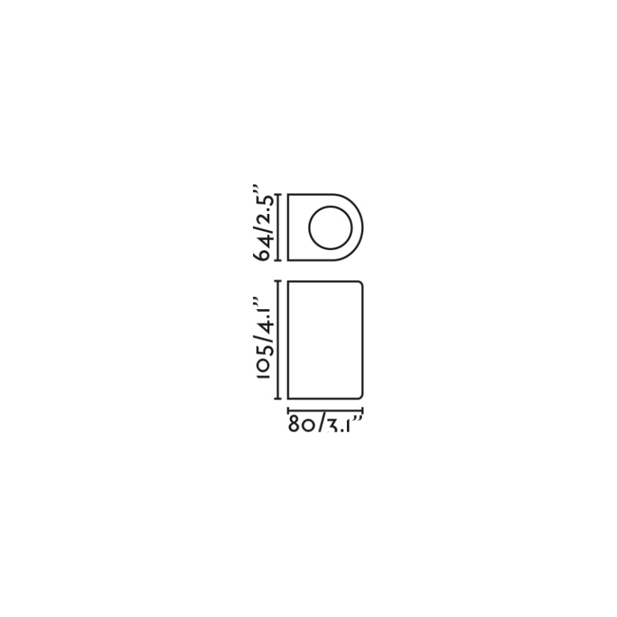 FARO 70322 - Āra sienas gaismeklis ESTELA 1xGU10/5W/230V IP65, melns
