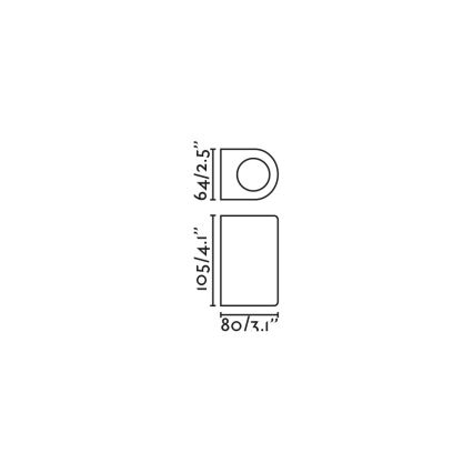 FARO 70323 - Āra sienas gaismeklis ESTELA 1xGU10/5W/230V IP65 balts