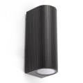 FARO 70327 - Āra sienas gaismeklis ESTELA 2xGU10/5W/230V IP65 melns