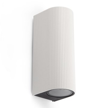 FARO 70328 - Āra sienas gaismeklis ESTELA 2xGU10/5W/230V IP65 balts