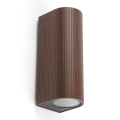 FARO 70329 - Āra sienas gaismeklis ESTELA 2xGU10/5W/230V IP65 brūns