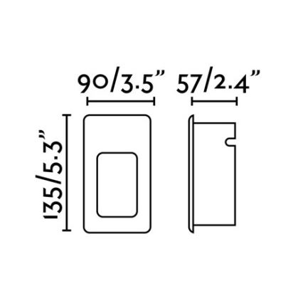 FARO 70396 - LED Āra iegremdēts gaismeklis NASE-2 LED/3W/230V IP44